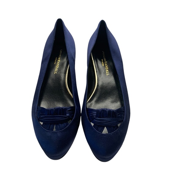 Loeffler Randall Made in Italy Blue Satin Flats Womens Size 7.5 - Picture 2 of 10